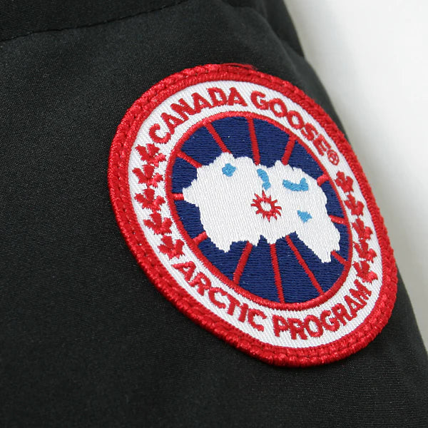 Goose Puffer Jacket | Black, Red Badge