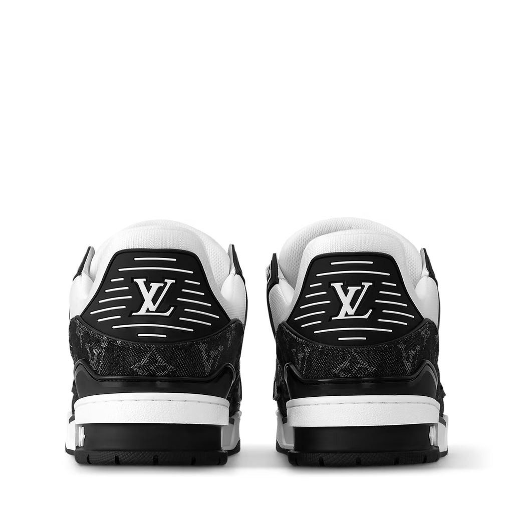 LV Trainer (White/Black Denim)