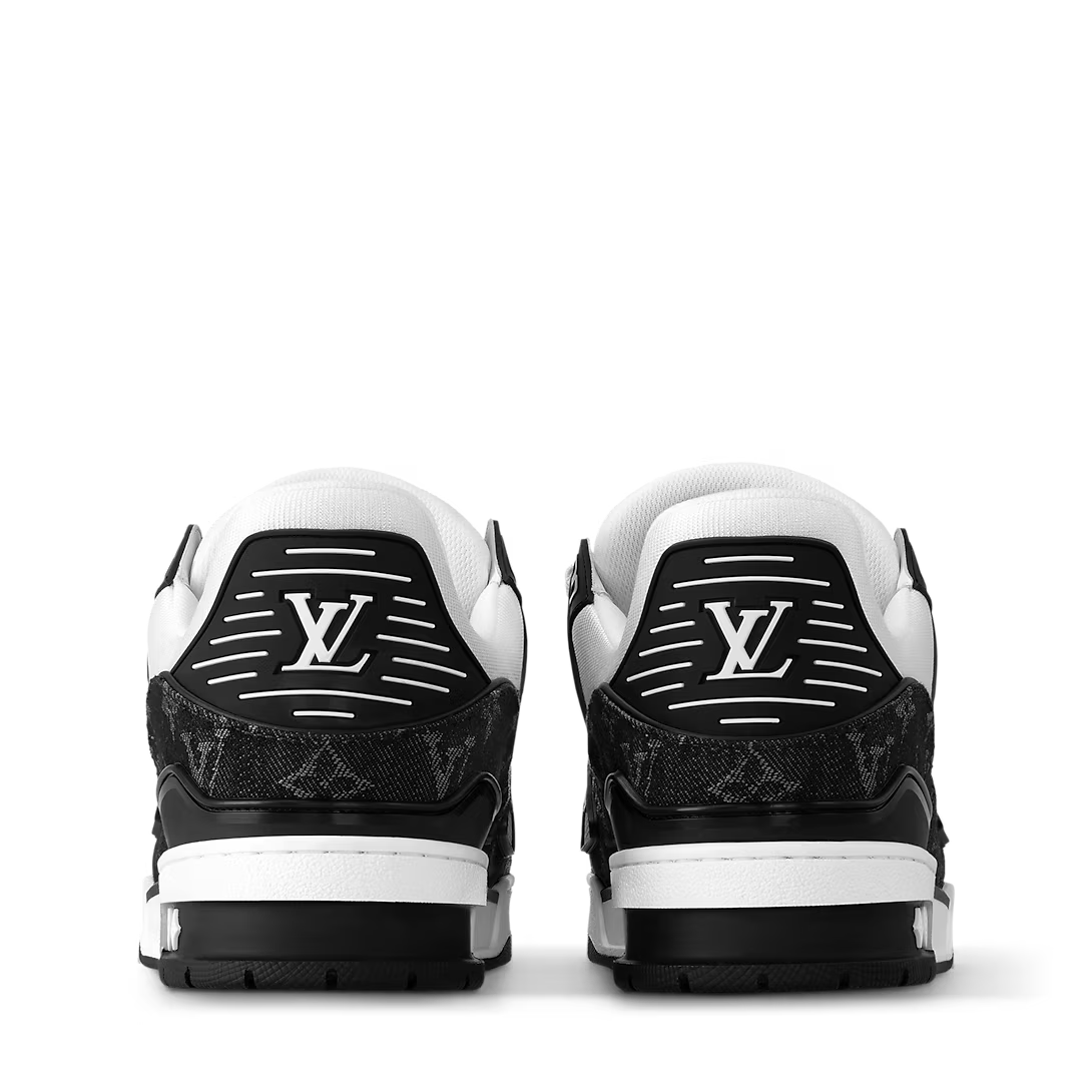 LV Trainer (White/Black Denim)