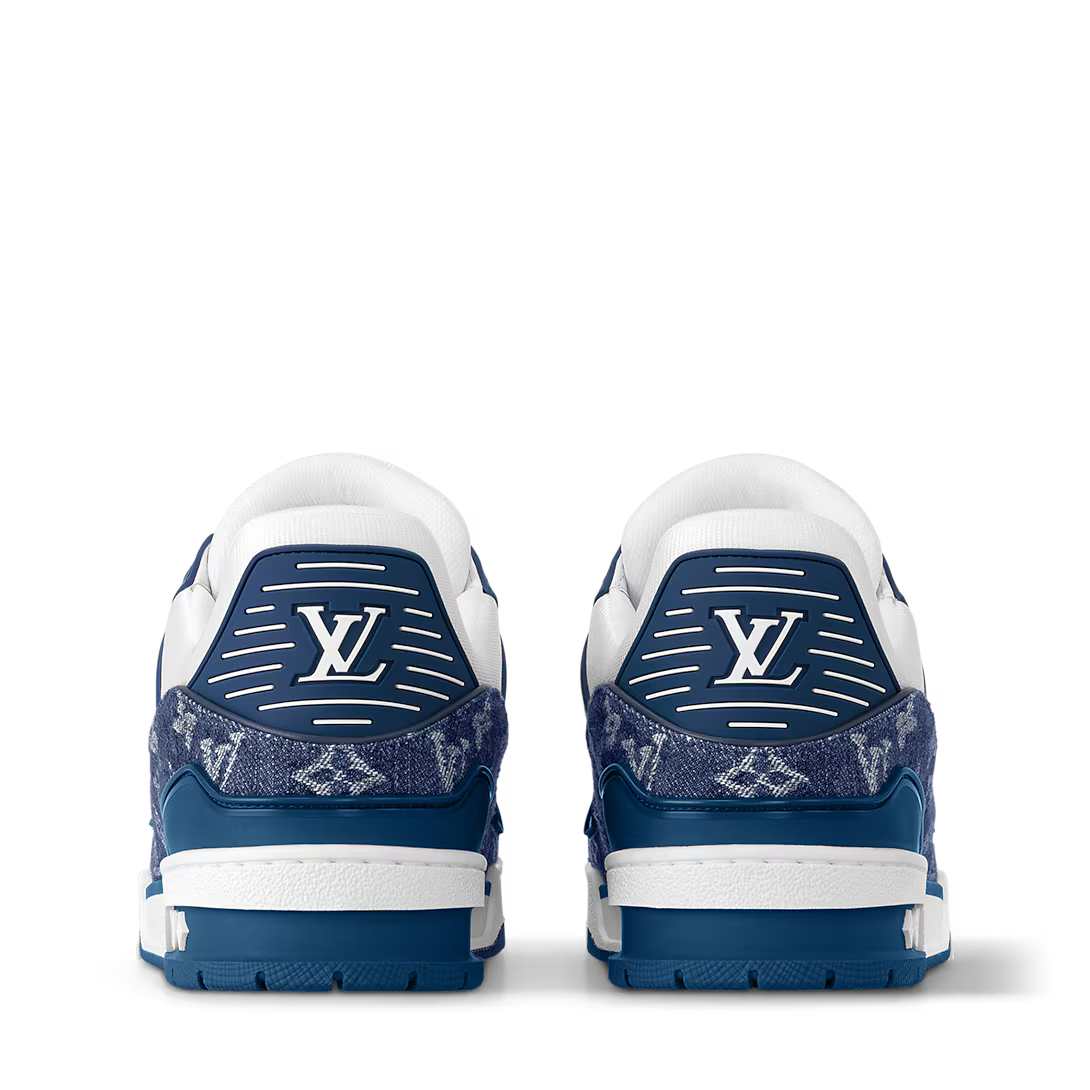 LV Trainer (White/Blue Denim)