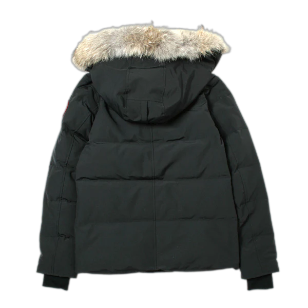 Goose Puffer Jacket | Black, Red Badge